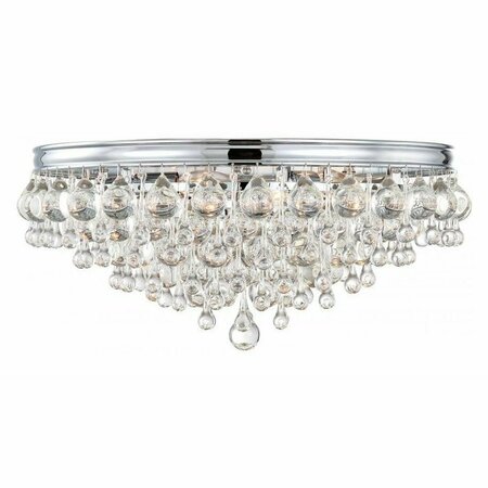 CRYSTORAMA Calypso 6 Light Crystal Teardrop Chrome Ceiling Mount 138-CH